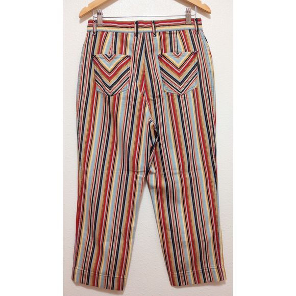 St Johns Bay Pants Striped Colorful Retro Funky Comfortable Chic Womens Size 8 - Picture 6 of 6